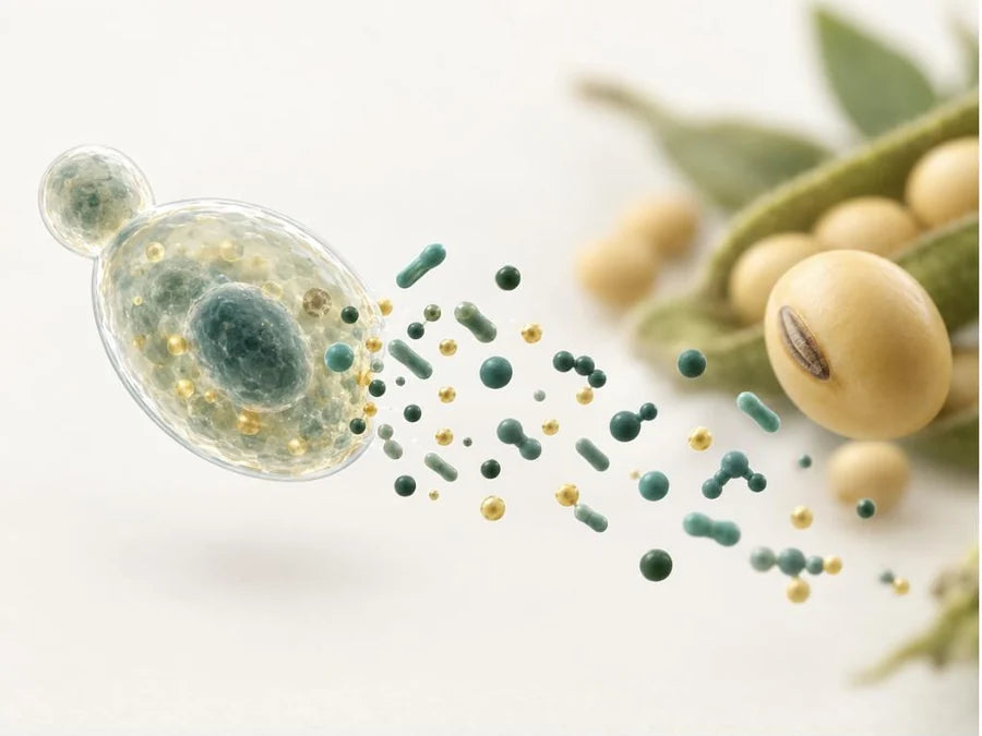 Yeast cell releasing fermentation metabolites