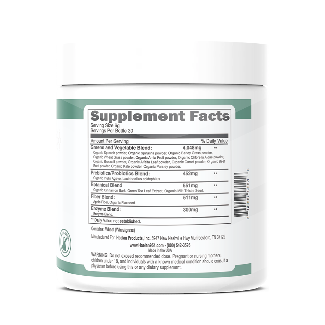 Greens Powder + - Haelan Products Inc.